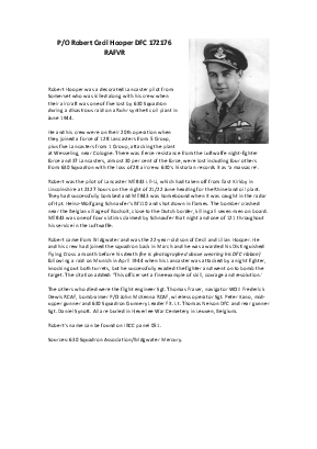 A preview of a PDF biography for Hooper, Robert Cecil